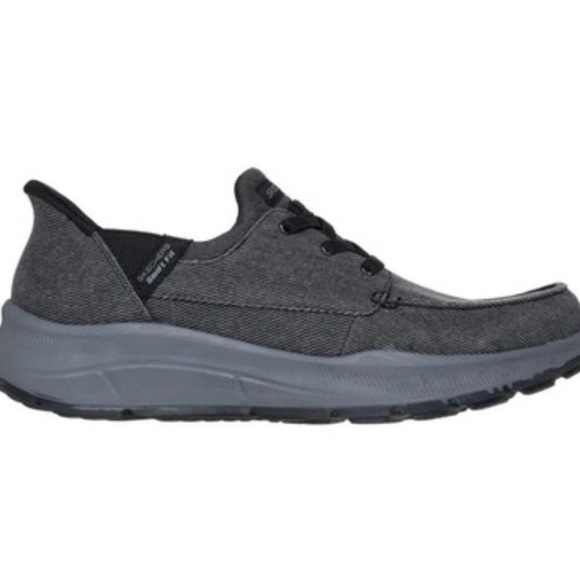 🛑STOP🛑Skechers Men's Shoe Swift Fit Hands Free Lace Up Moc Toe Blk Sz 12 No Box - Picture 2 of 10